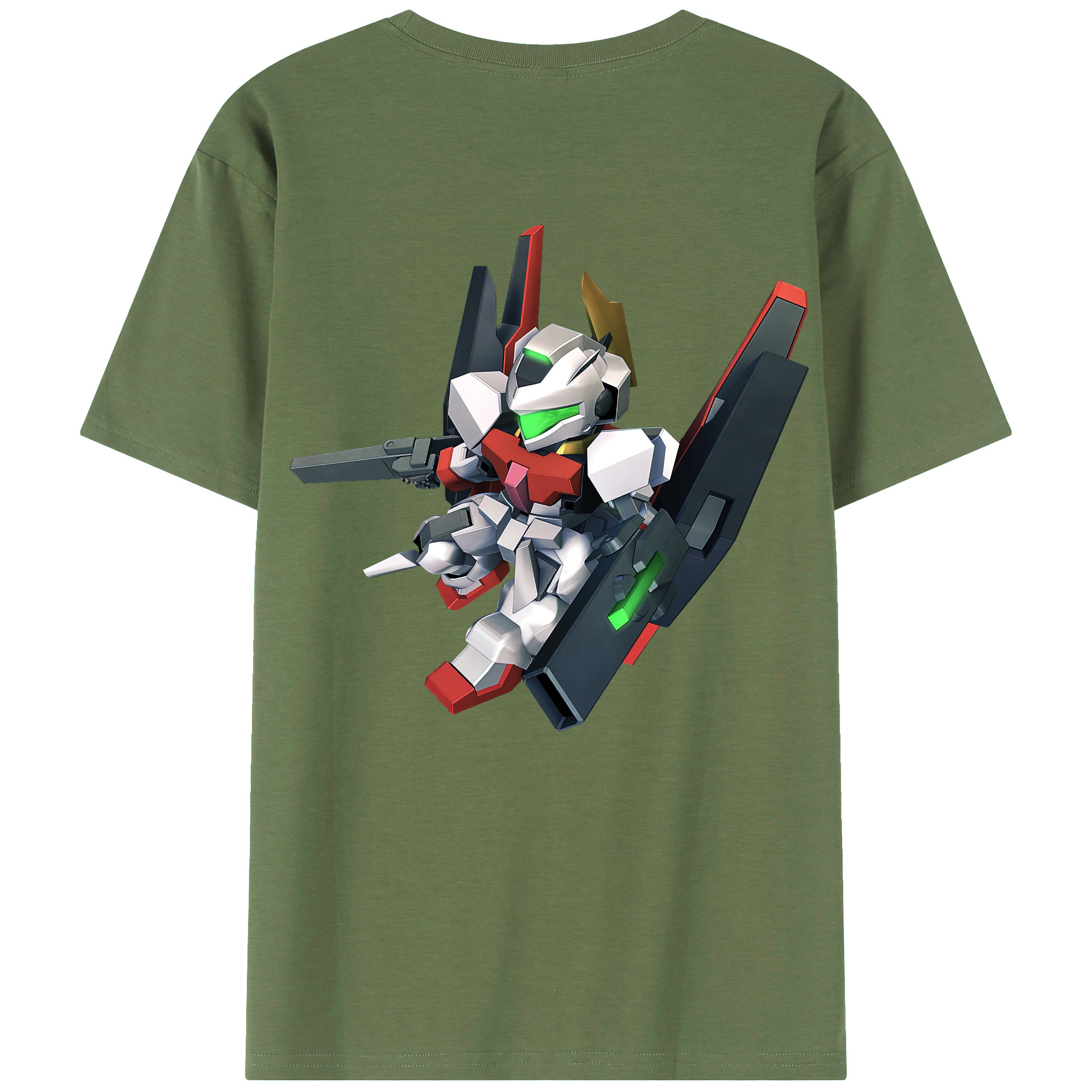 （画像用） 機動戦士ガンダム Mobile Suit Gundam 綿100％ メンズ半袖Tシャツ（バックプリント） 通気性